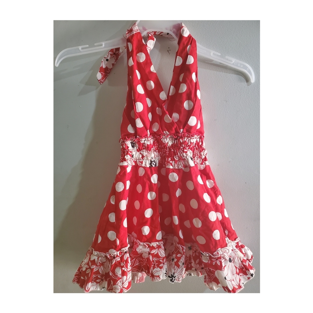 Baby girl cotton halter dress